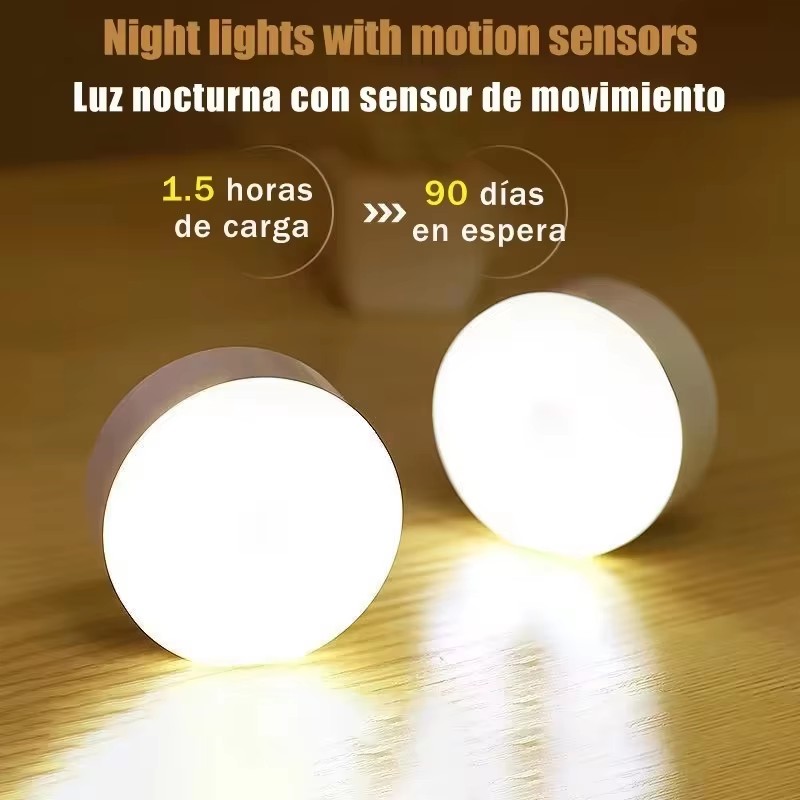 Motion Sensor Light - مصباح ليلي LED قابل لإعادة الشحن