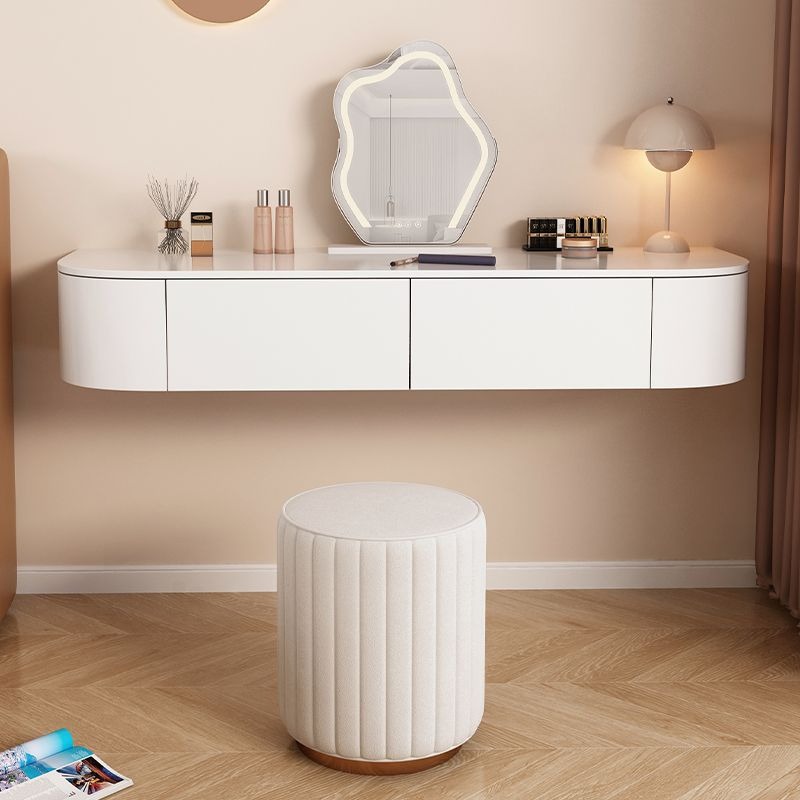 Smart Home Retrofit - طاولة مكياج عصرية بلون كريمي بتصميم