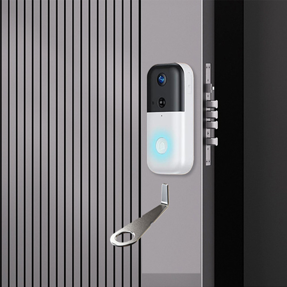Smart Home Interior - مفتاح فضي لجرس الباب بالفيديو لكاميرا