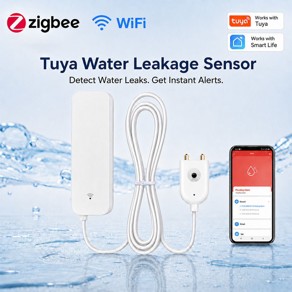 Smart Home Web - جهاز استشعار تسرب المياه بتقنية ZigBee