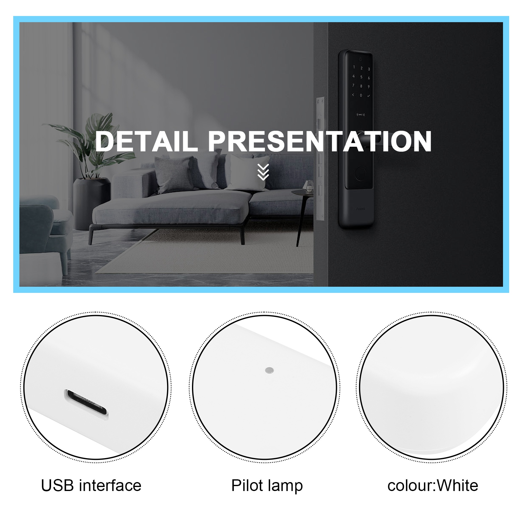 Smart Door Lock - بوابة بلوتوث واي فاي مع قفل