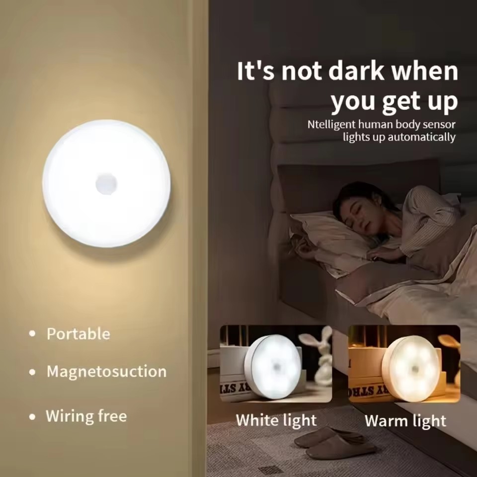 مصباح ليلي LED قابل لإعادة الش - مراجعة Motion Sensor Light وسعره