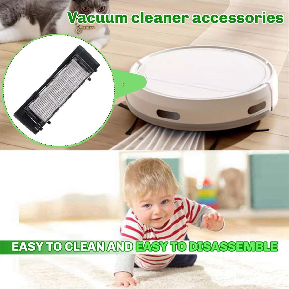 خزان مياه وعلبة غبار 2 في 1 من - مراجعة Robot Vacuum وسعره