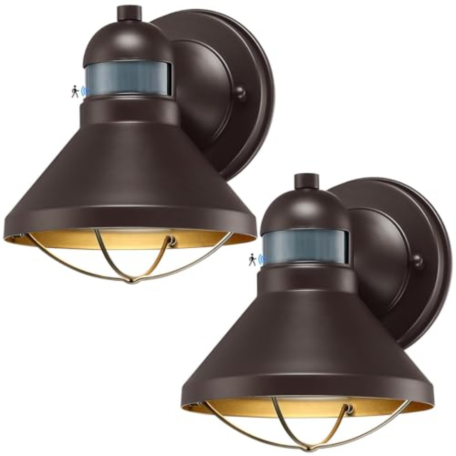 مجموعة من 2 مصباح جداري خارجي  - مراجعة Motion Sensor Light وسعره