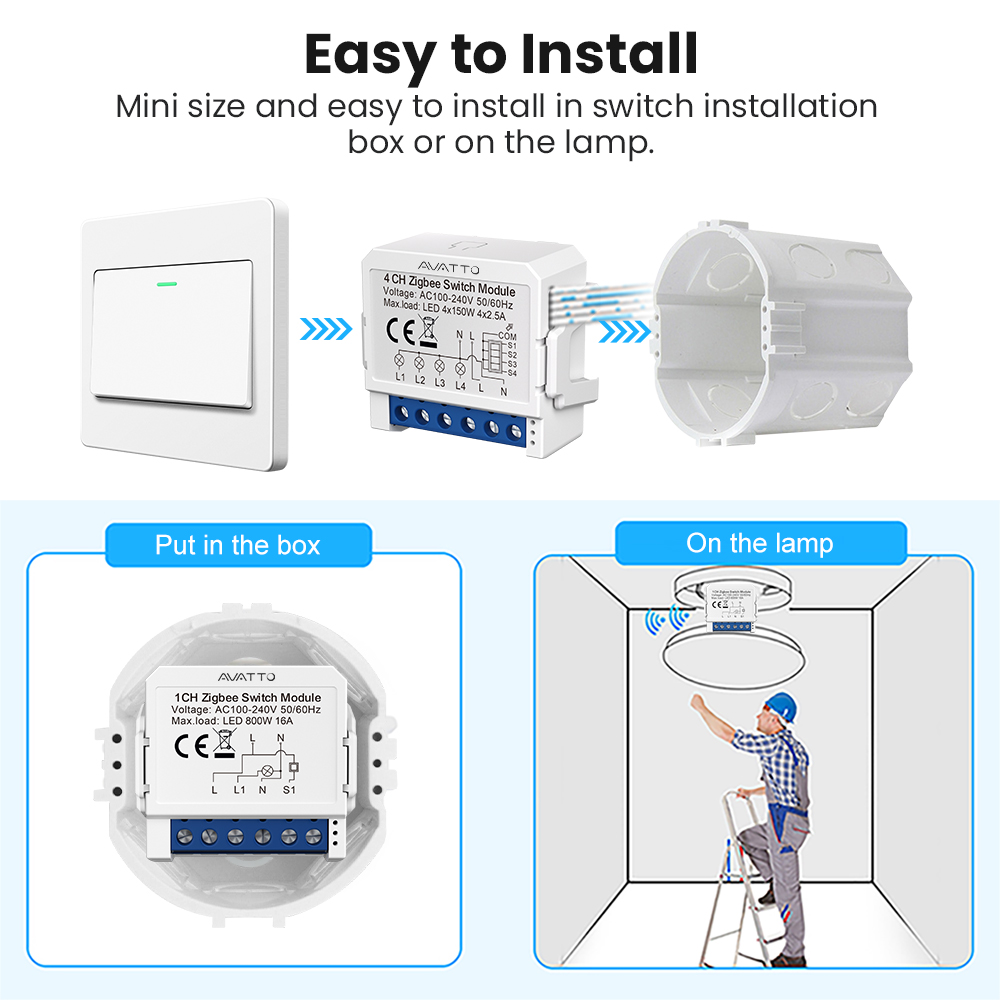 AVATTO زيجبي تويا 1/2/3/4 عصاب - مراجعة Smart Home Simple وسعره