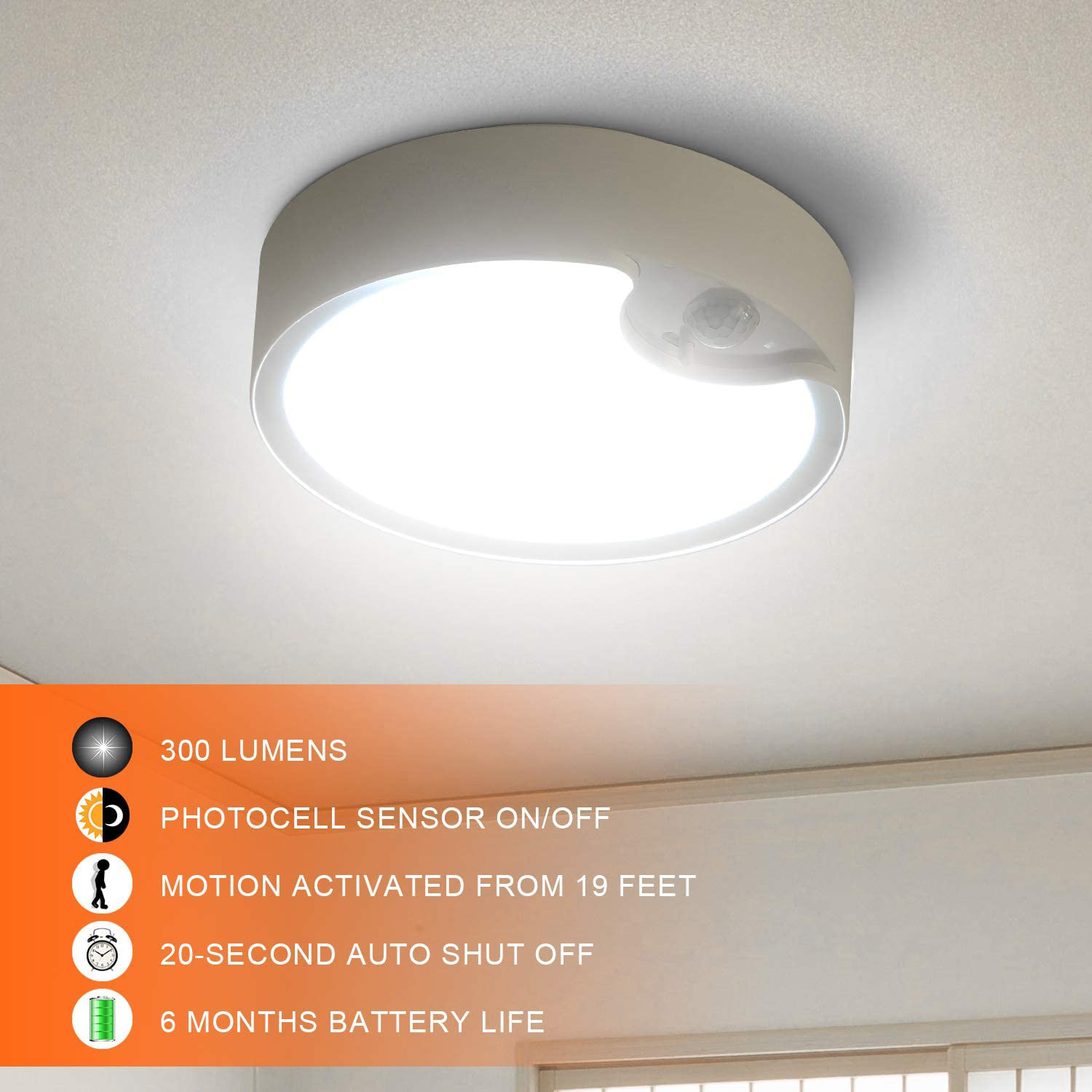 أضواء السقف بمستشعر الحركة تعم - مراجعة Motion Sensor Light وسعره