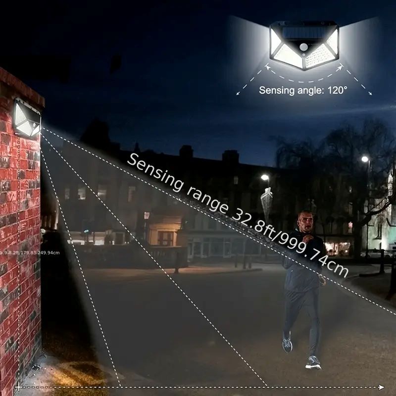 مصباح حديقة شمسي خارجي بـ 100  - مراجعة Motion Sensor Light وسعره