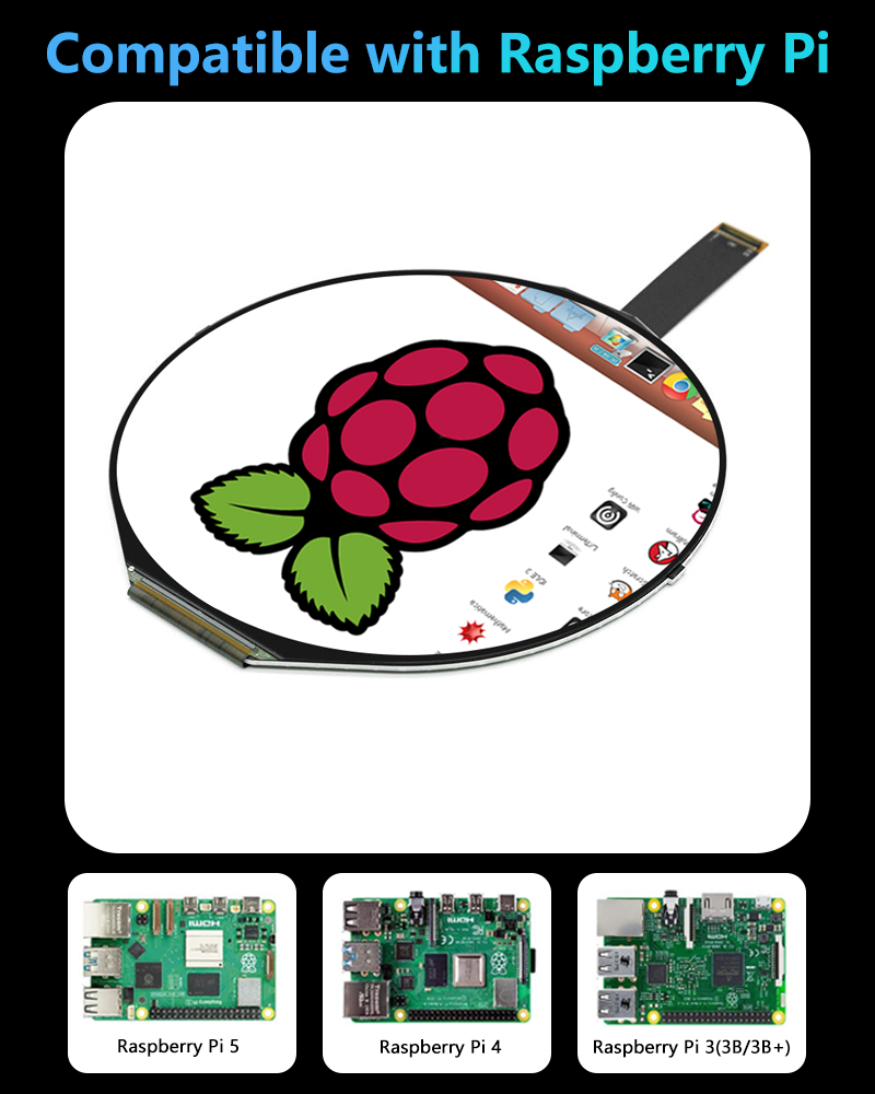 5 بوصة IPS 1080*1080 شاشة مستد - مراجعة Smart Home Raspberry Pi وسعره